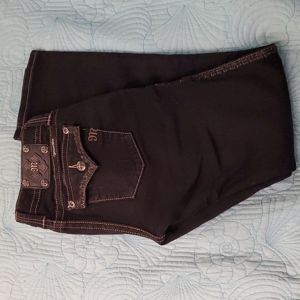 Miss Me Black Denim Jeans Embellished